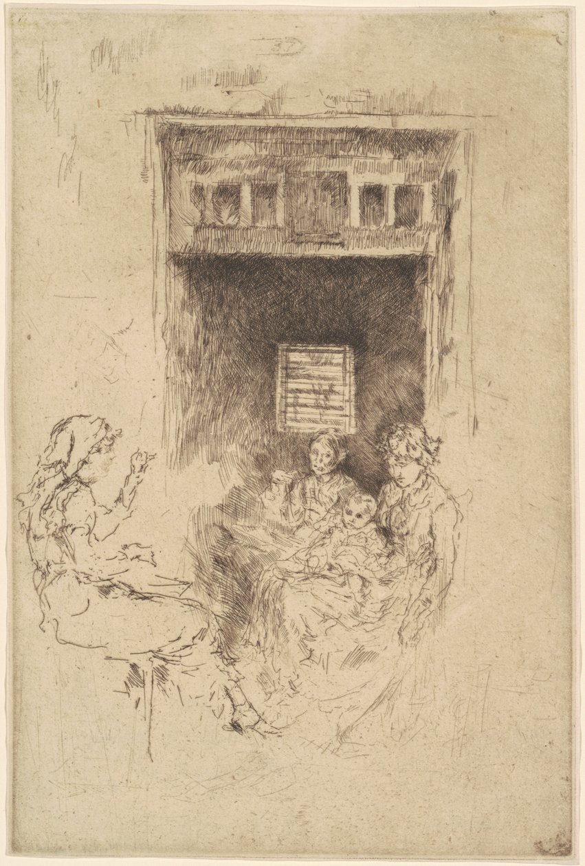 Pärlsträngare, 1880. av James Abbott McNeill Whistler