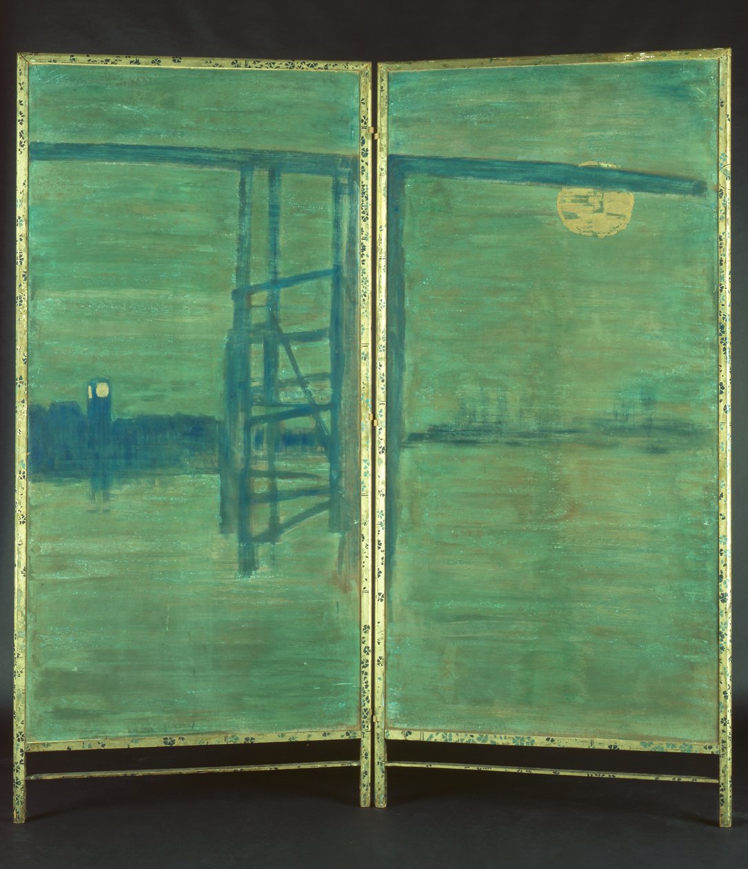 Blått och silver: Skärm, med Old Battersea Bridge av James Abbott McNeill Whistler