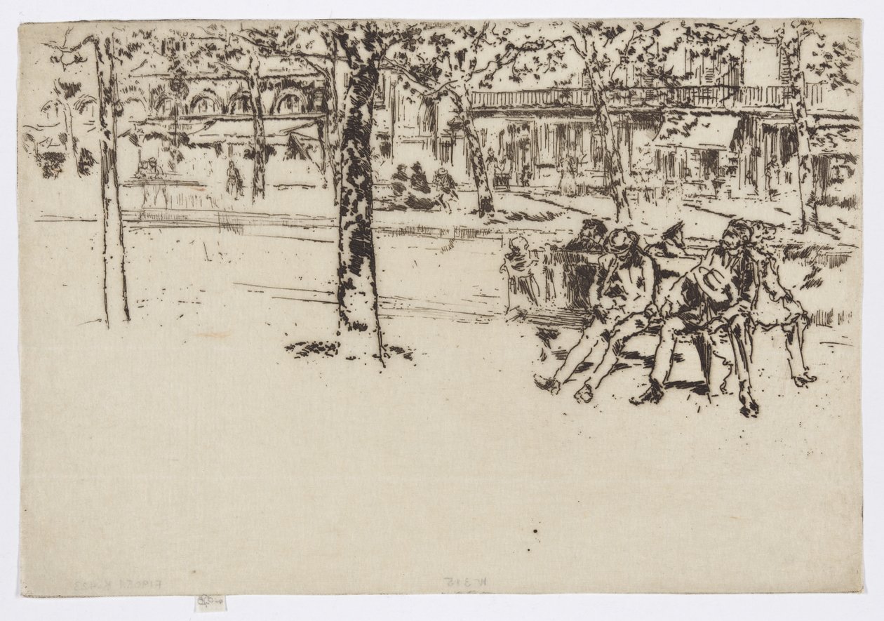 Boulevard Poissonière, Paris, ca 1892-93 (etsning; bläck på papper) av James Abbott McNeill Whistler