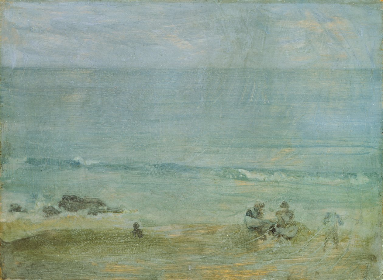 Vid stranden, St. Ives (olja ombord) av James Abbott McNeill Whistler