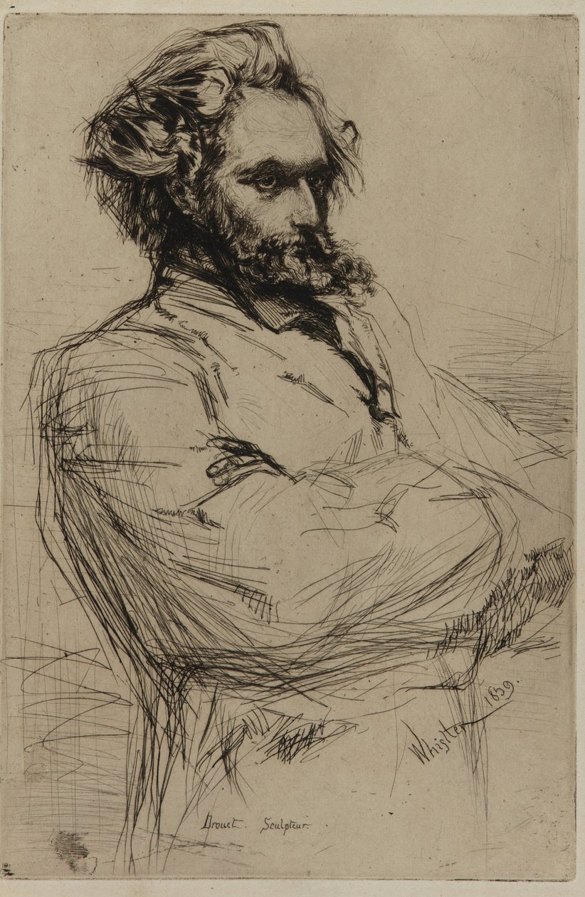 C.L. Drouet, skulptör, 1859. av James Abbott McNeill Whistler