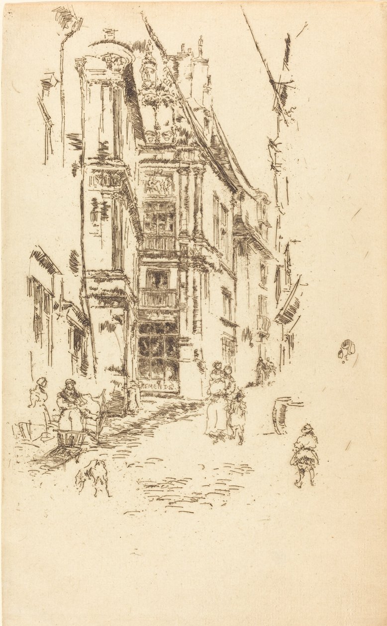 Kanslihuset, Loches, 1888. av James Abbott McNeill Whistler