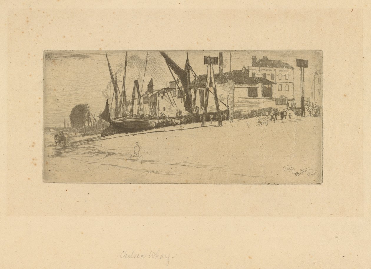 Chelsea Wharf, 1863. av James Abbott McNeill Whistler