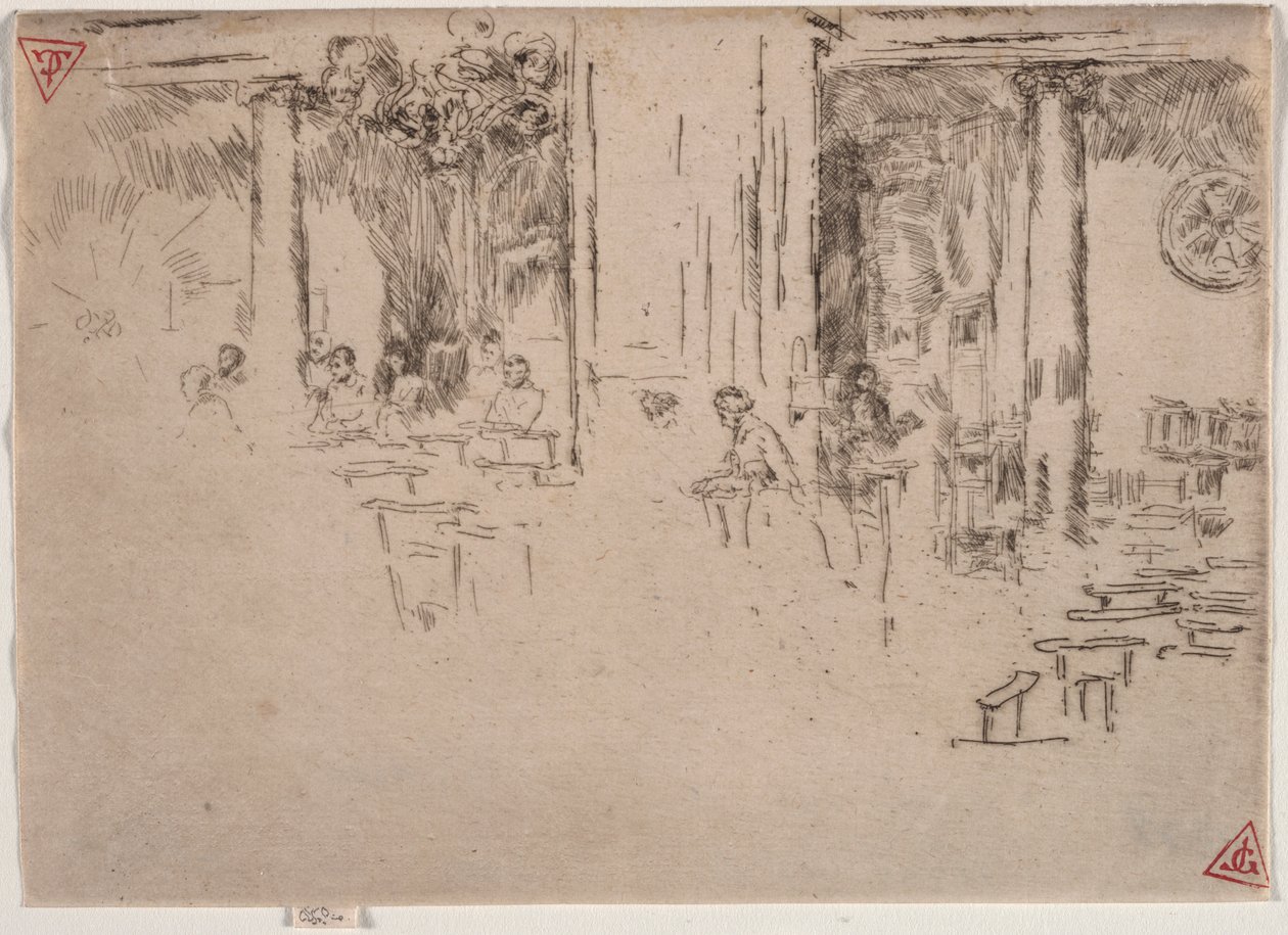 Kyrka, Bryssel. av James Abbott McNeill Whistler
