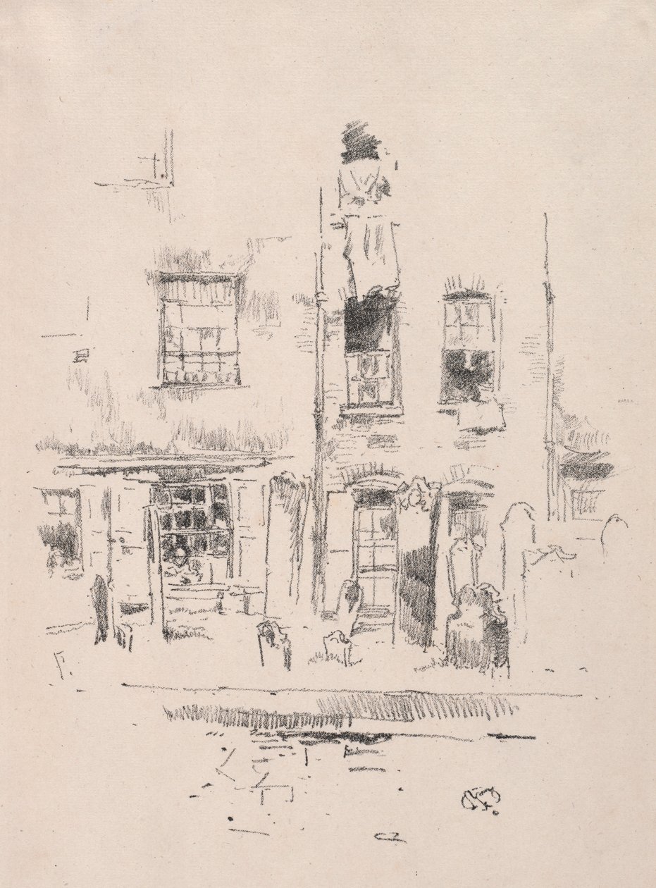 Kyrkogården, 1887. av James Abbott McNeill Whistler