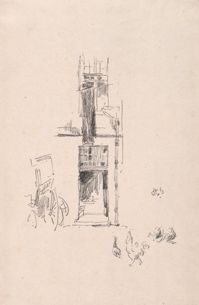 Tuppar och höns, Hotel Colbert, 1891. av James Abbott McNeill Whistler