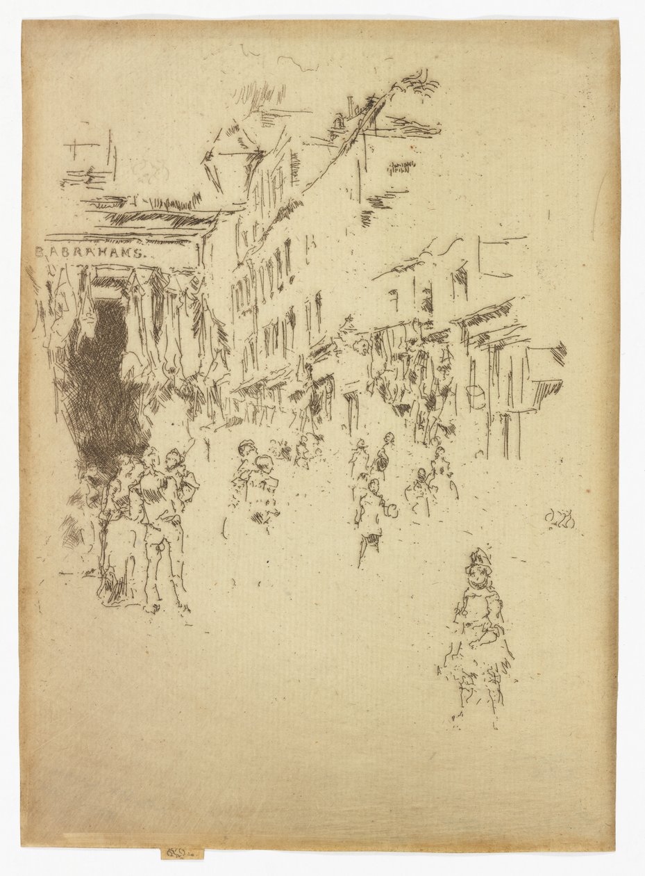 Cutler Street, Houndsditch, ca 1886-88 (etsning; bläck på papper) av James Abbott McNeill Whistler