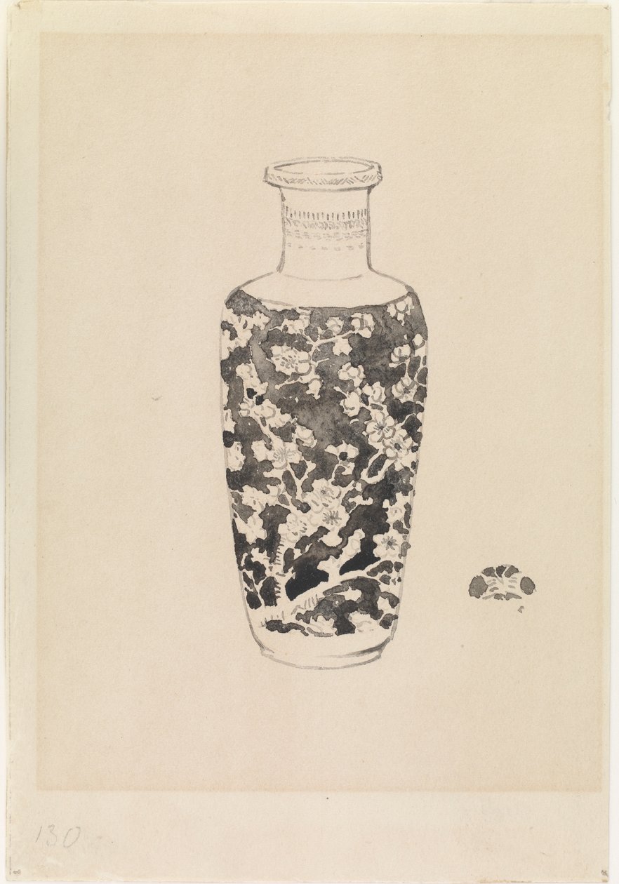 Cylindrisk vas med tjock hals, 1876. av James Abbott McNeill Whistler
