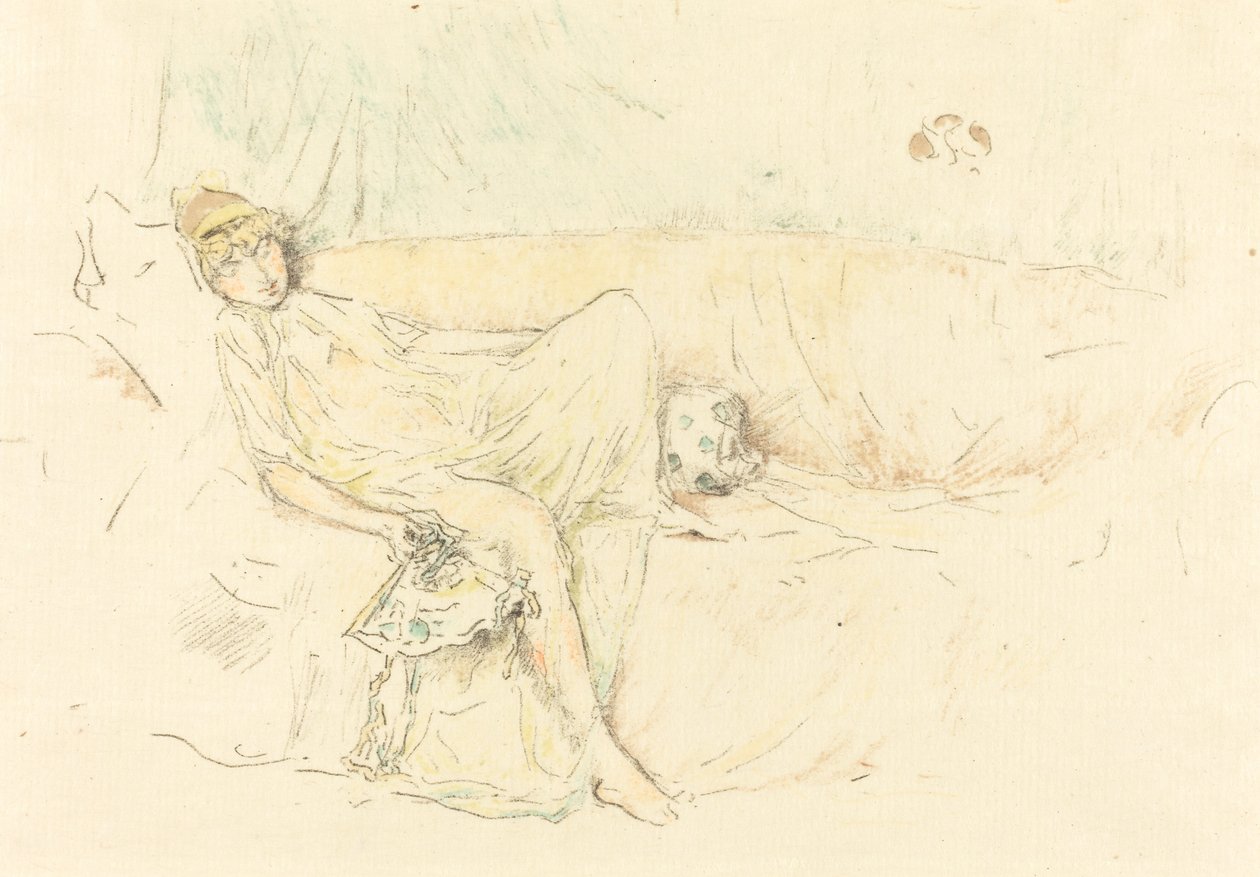 Draperad figur, liggande, 1892. av James Abbott McNeill Whistler