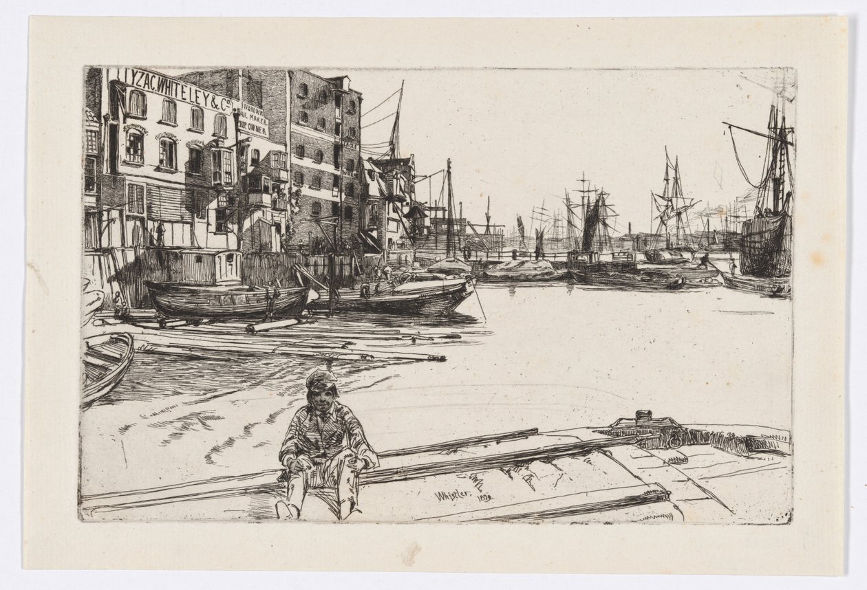 Eagle Wharf (Tyzac Whiteley och Co.) av James Abbott McNeill Whistler