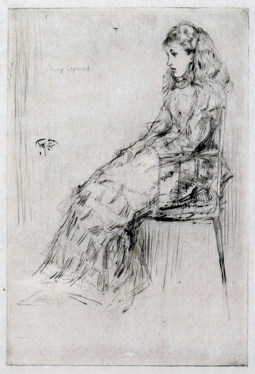 Fanny Leyland, ca 1874 (torrnål) av James Abbott McNeill Whistler