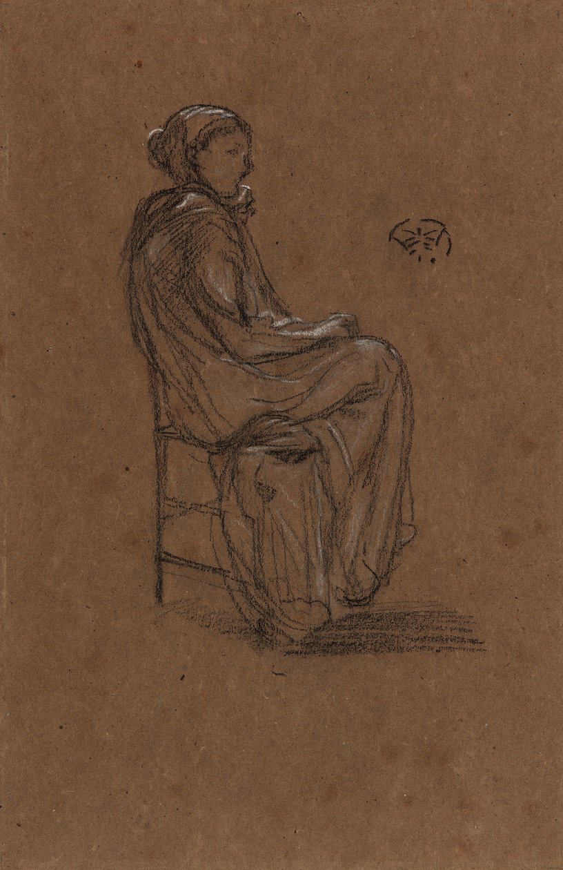 Kvinnlig figur, sittande, 1870-1873. av James Abbott McNeill Whistler