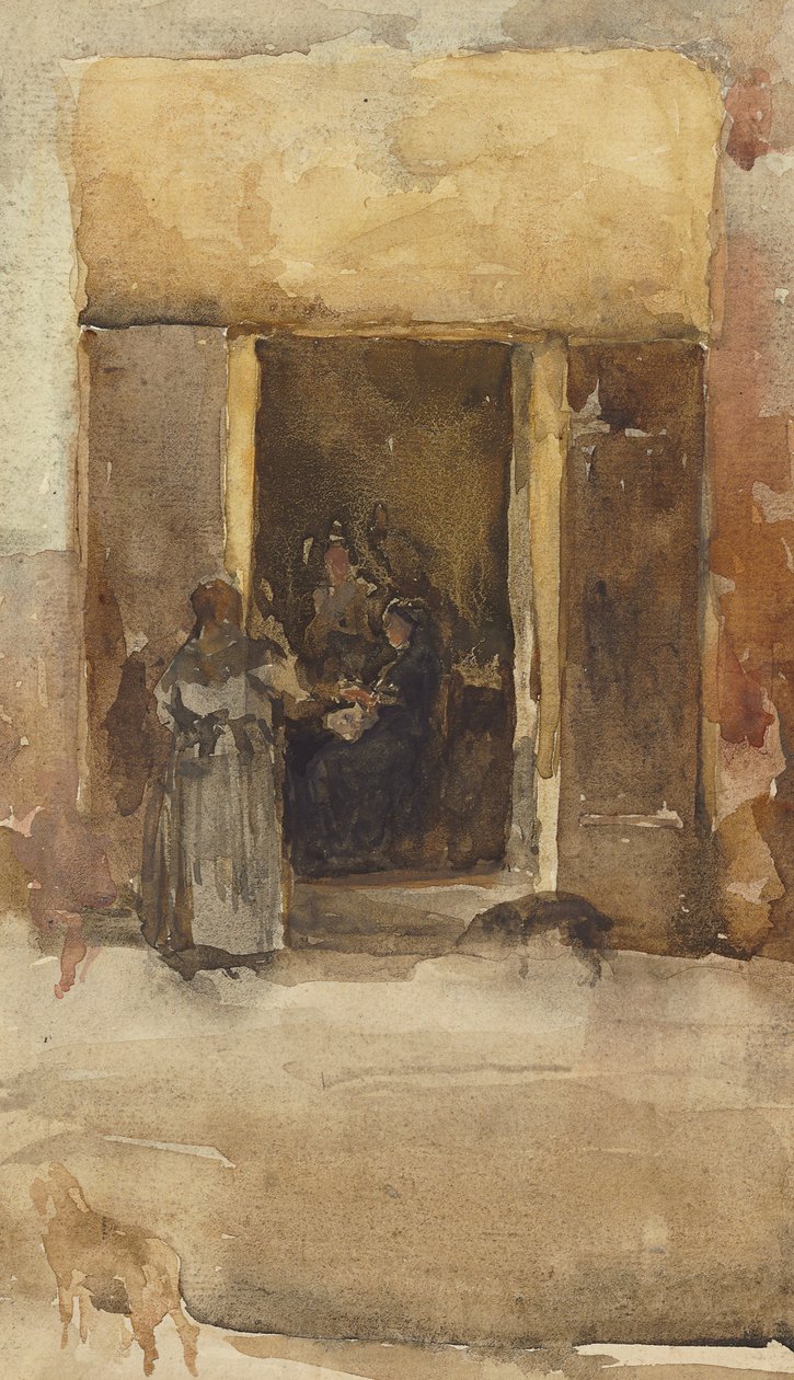 Figurer in a Doorway, ca 1897-99 av James Abbott McNeill Whistler