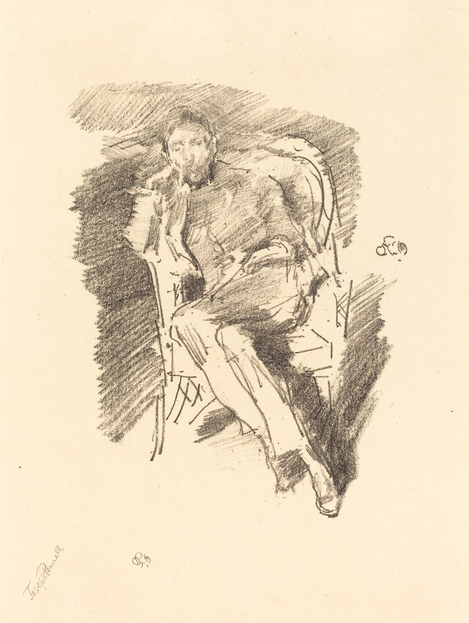 Firelight: Joseph Pennell, nr 2, 1896. av James Abbott McNeill Whistler