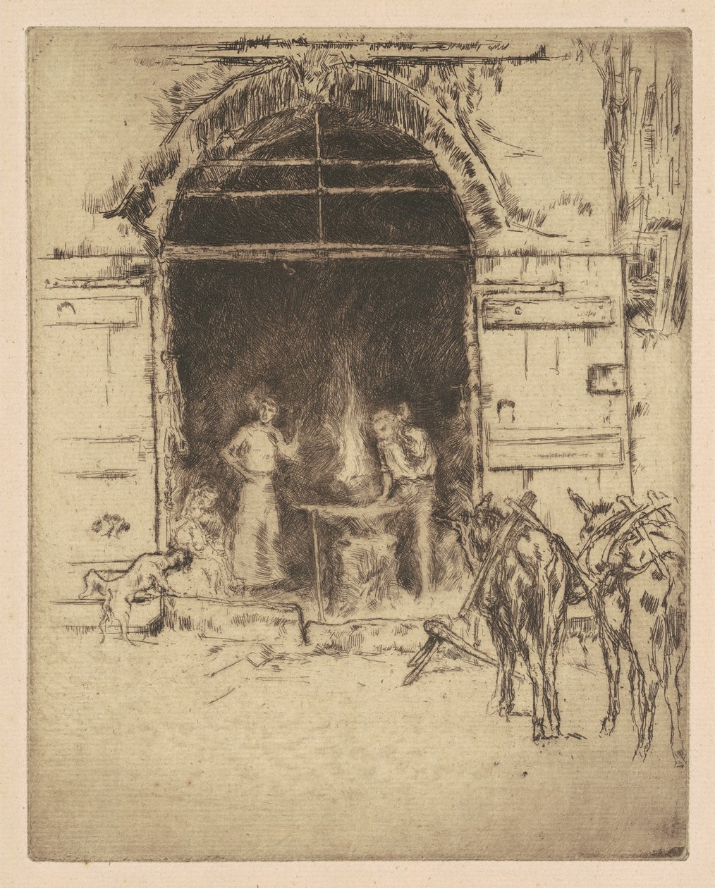 Flaming Forge, 1901. av James Abbott McNeill Whistler