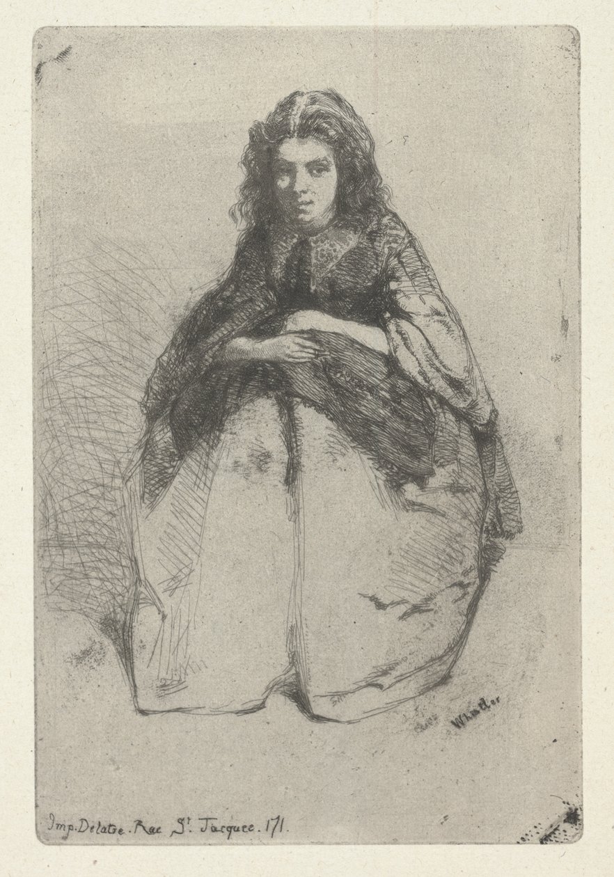 Fumette, ca 1857 (etsning och torrapunkt) av James Abbott McNeill Whistler