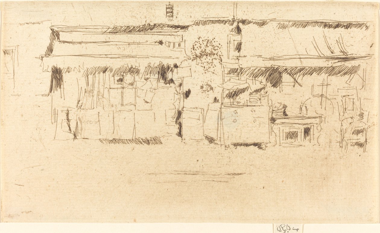 Möbelaffär, c. 1887. av James Abbott McNeill Whistler