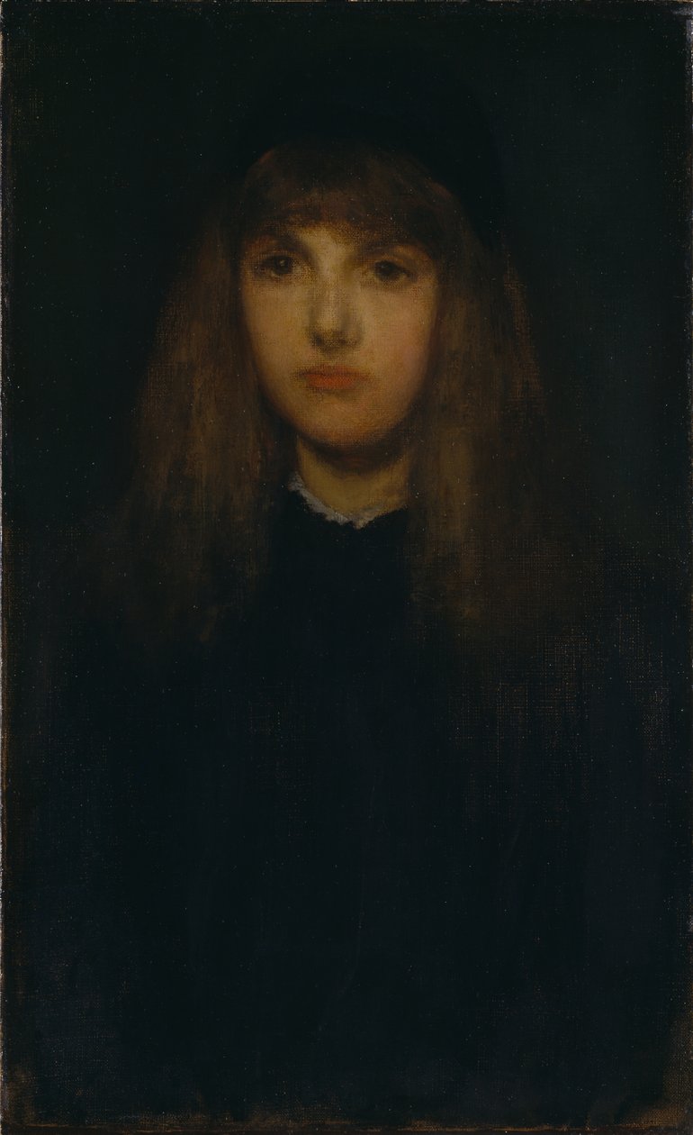 Flicka i svart (Sura Tom) av James Abbott McNeill Whistler