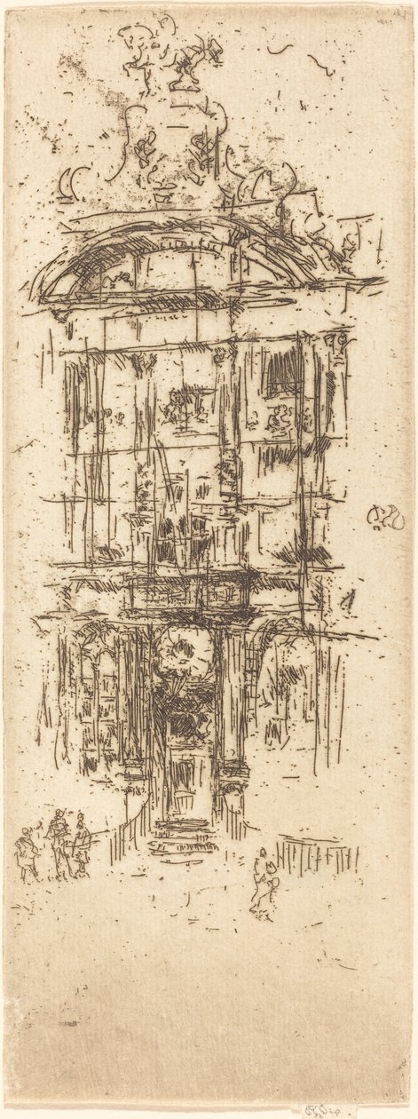 Guldhuset, Bryssel, 1887. av James Abbott McNeill Whistler