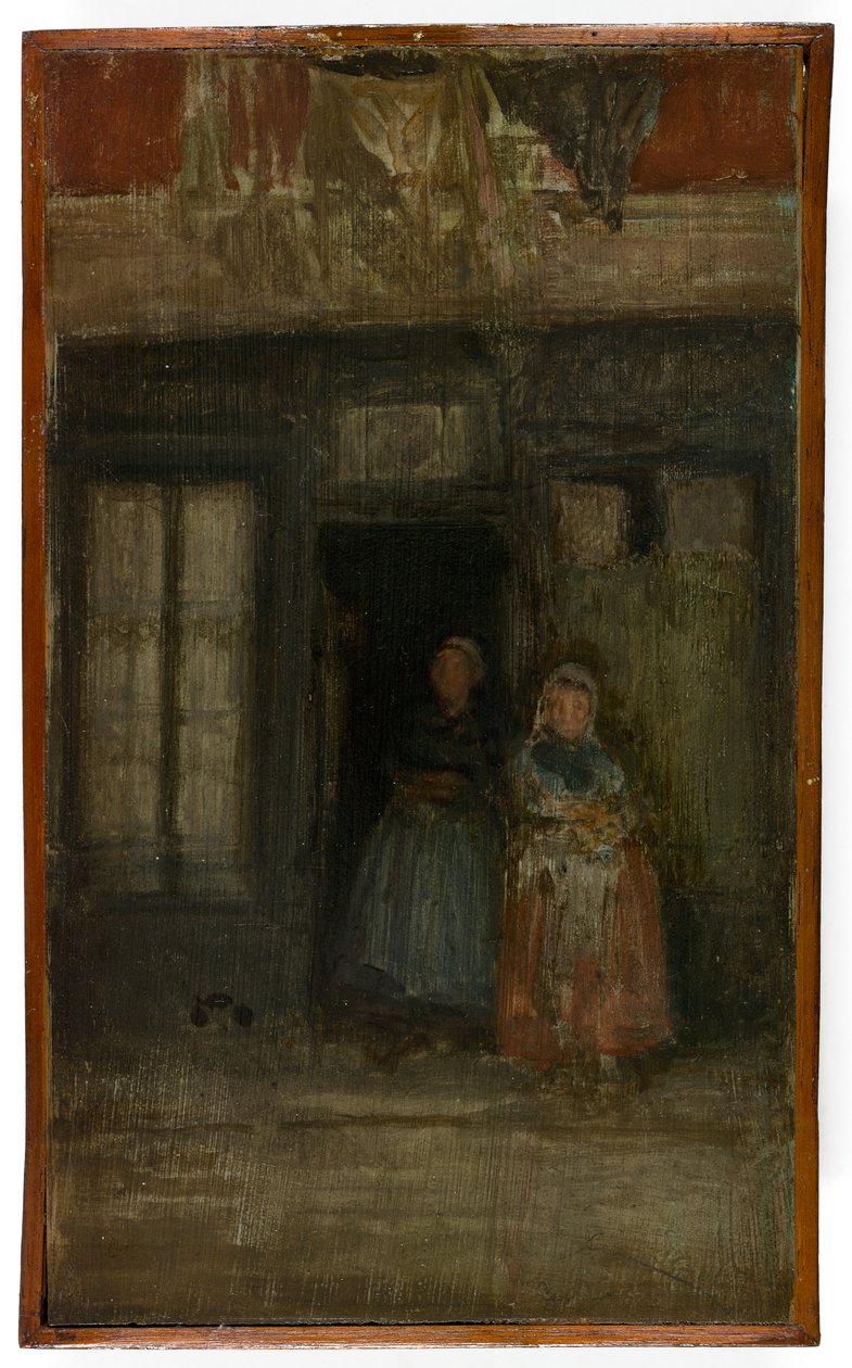 Guld och orange: The Neighbors, ca 1894-95 (olja på träpanel) av James Abbott McNeill Whistler