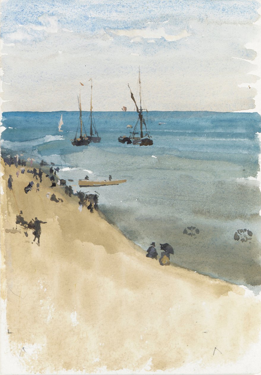 Grönt och silver -- Det ljusa havet, Dieppe av James Abbott McNeill Whistler