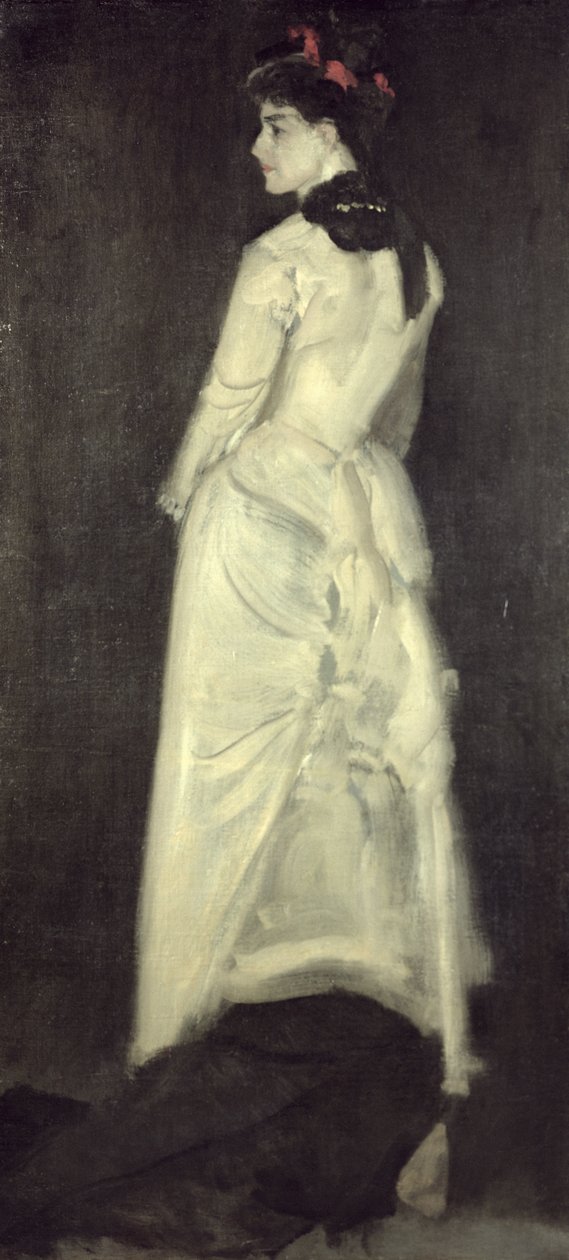 Harmony in Flesh Color and Black: Portrait of Miss Louise Jopling (1843-1933) av James Abbott McNeill Whistler