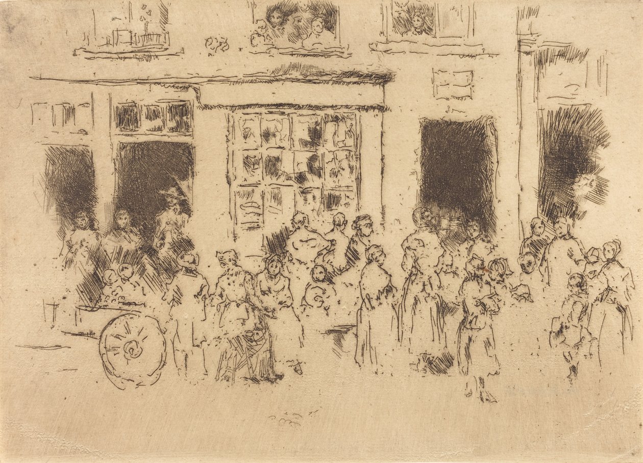 High Street, Bryssel, 1887. av James Abbott McNeill Whistler