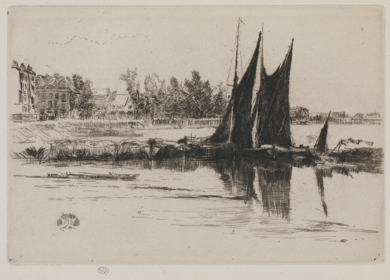 Hurlingham, 1859 (etsning på papper) av James Abbott McNeill Whistler
