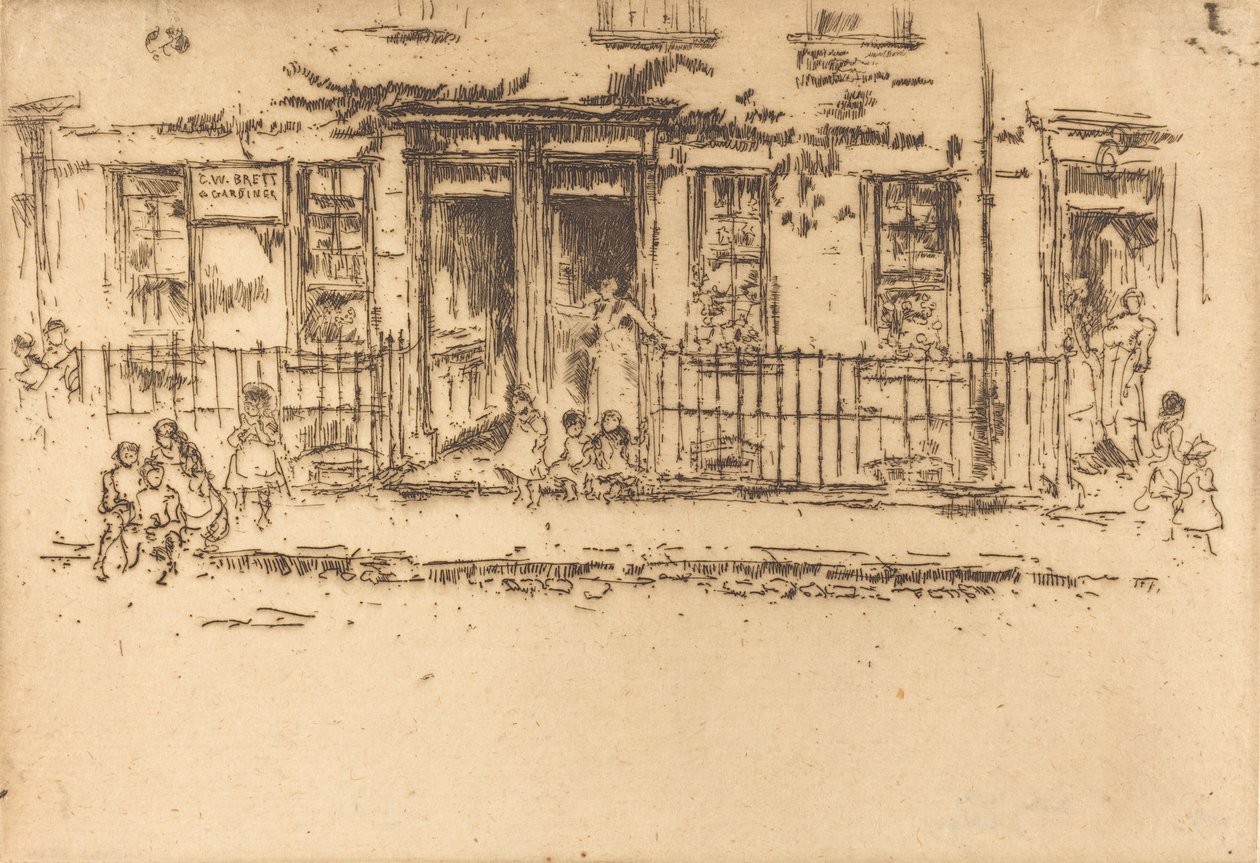 Justice Walk - Chelsea, c. 18861888. av James Abbott McNeill Whistler