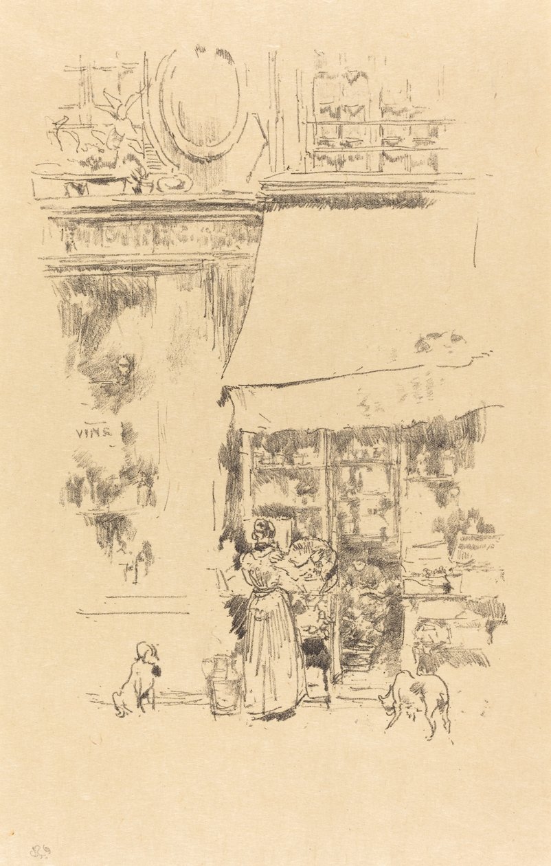 Ostmakaren i rue de Grenelle, 1894. av James Abbott McNeill Whistler
