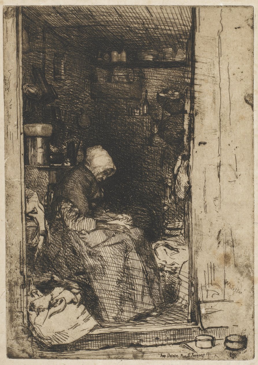 Den gamla kvinnan med trasor av James Abbott McNeill Whistler