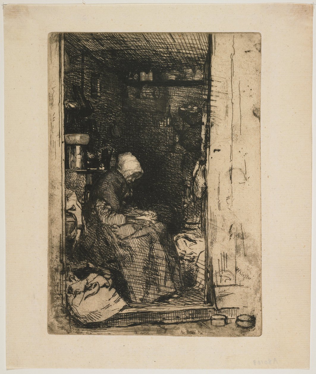 La Vielle aux Loques ur Tolv etsningar efter naturen av James Abbott McNeill Whistler