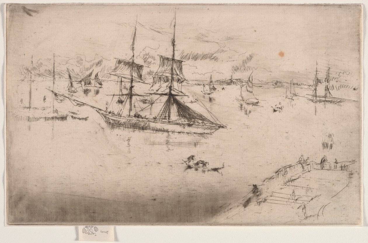 Lagun: Middag, 1886. av James Abbott McNeill Whistler