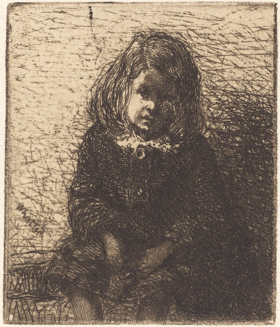 Lille Arthur, ca. 18571858. av James Abbott McNeill Whistler