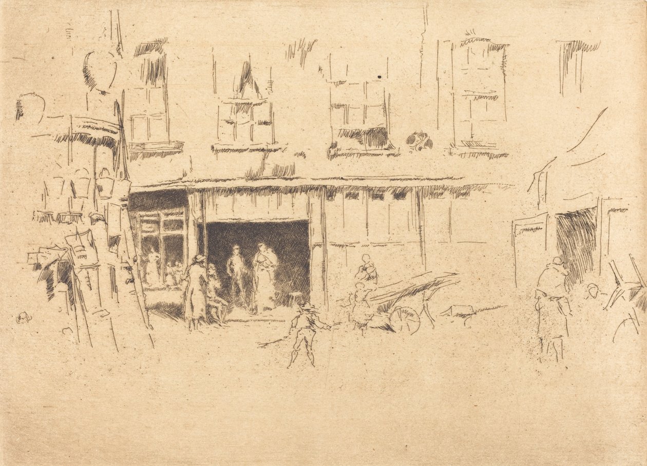 Lilla hovet, ca. 18801881. av James Abbott McNeill Whistler