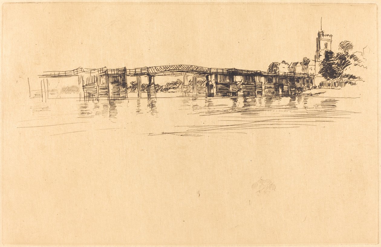 Little Putney nr 1, 1879. av James Abbott McNeill Whistler