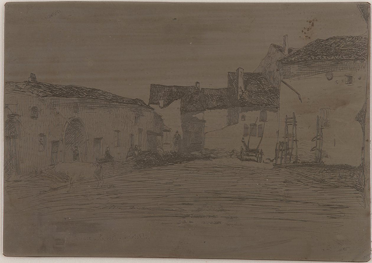 Liverdun. En av de tolv etsningarna från naturen, 1858. av James Abbott McNeill Whistler