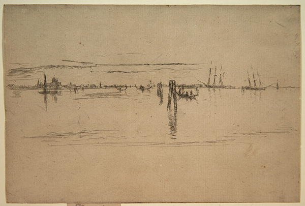 Long Lagoon, ca 1879-80 (etsning & kolbläck på papper) av James Abbott McNeill Whistler