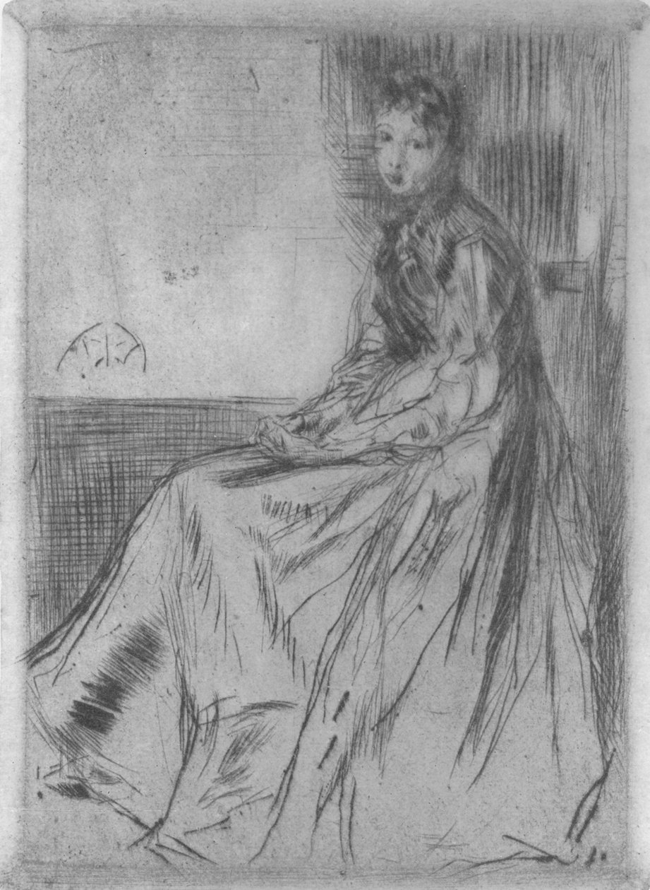 Maude, sittande, 1873, 1904 av James Abbott McNeill Whistler