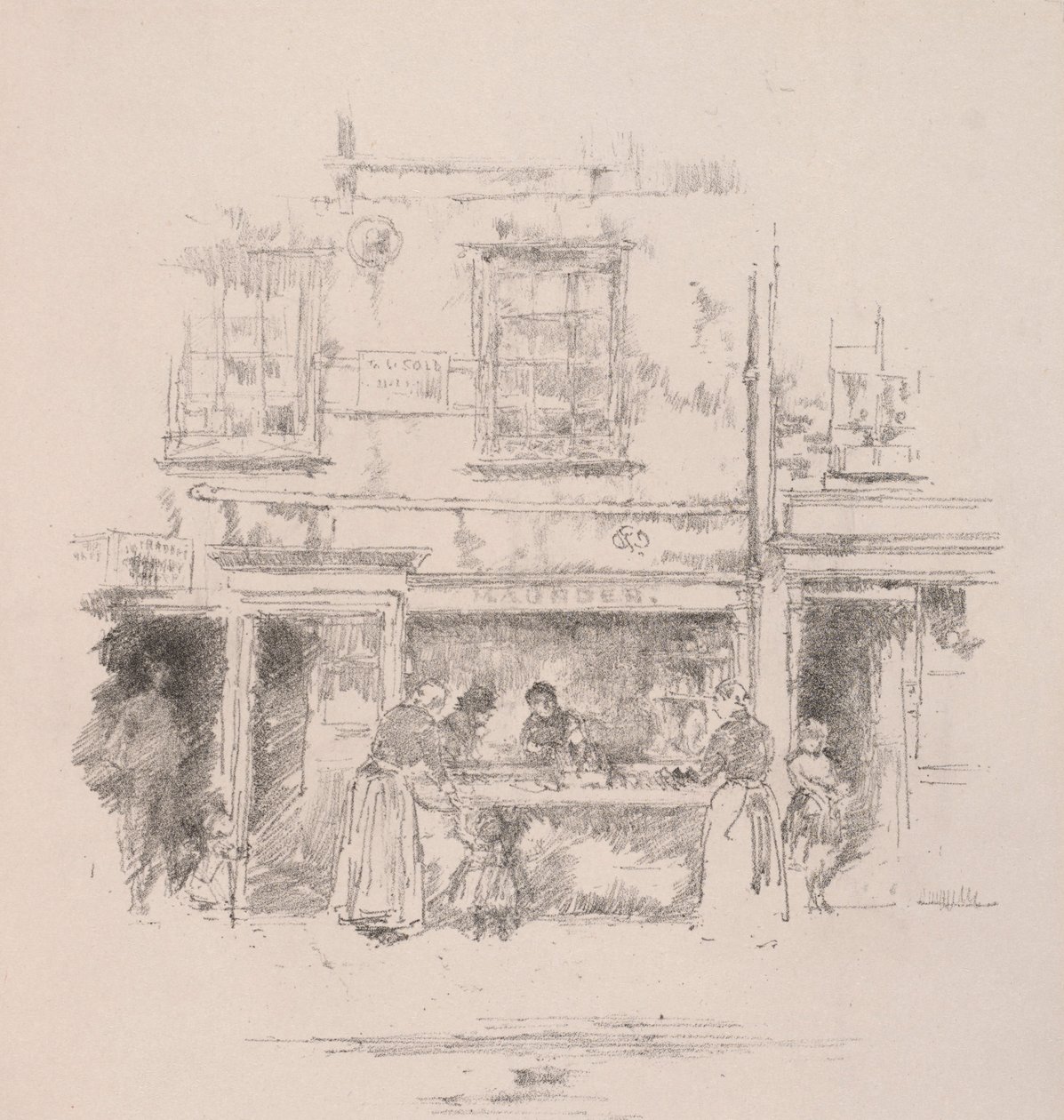 Maunders Fish Shop, Chelsea, 1890. av James Abbott McNeill Whistler