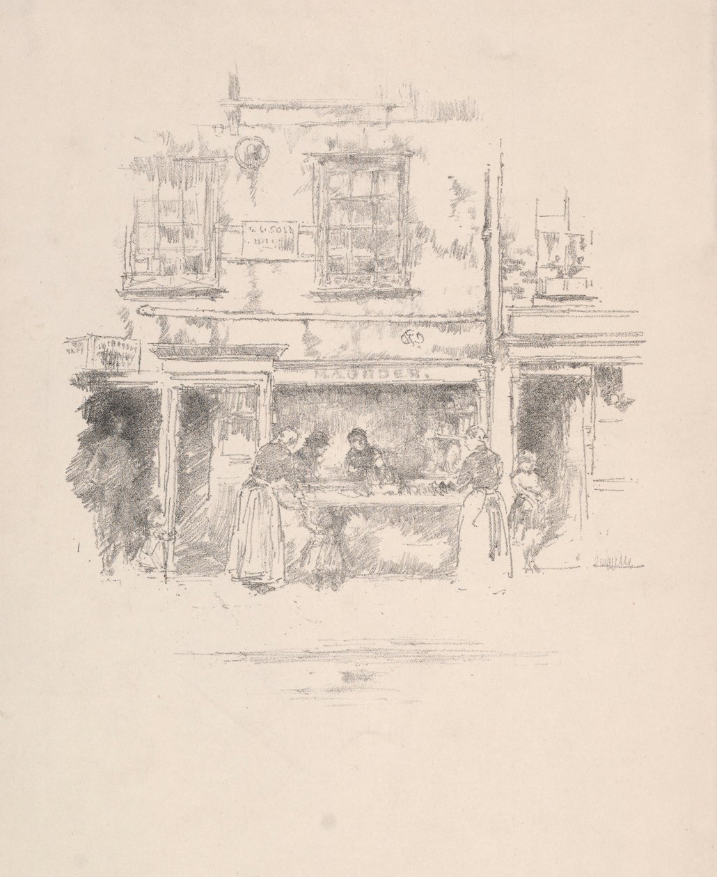 Maunders Fish Shop, Chelsea, 1890. av James Abbott McNeill Whistler
