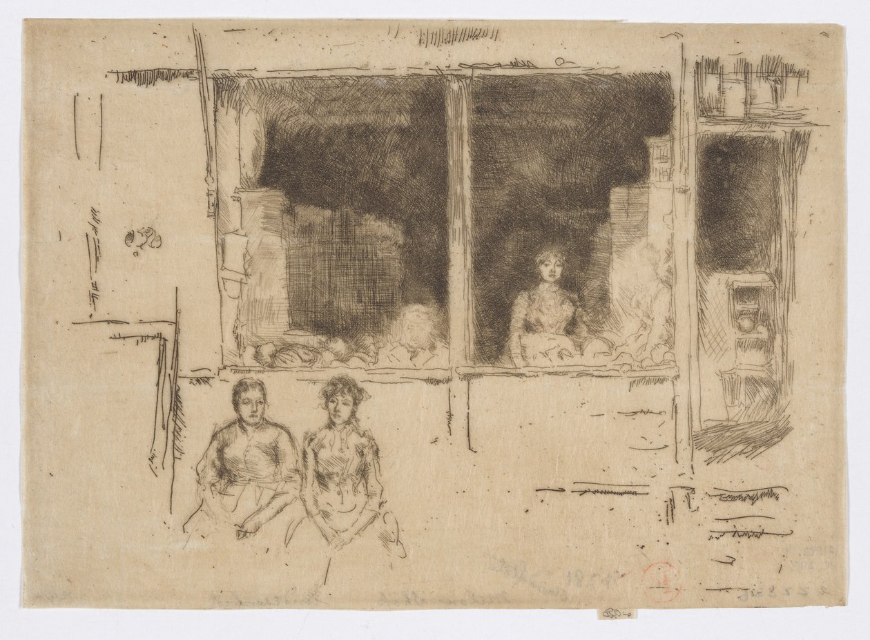 Melon Shop, Hounsditch, ca 1886-88 (etsning; bläck på papper) av James Abbott McNeill Whistler