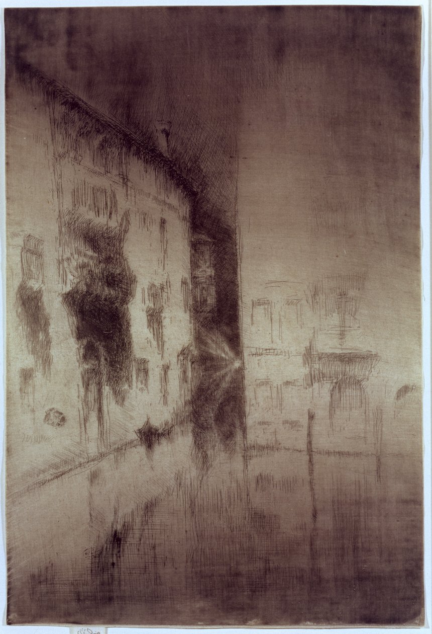 Nocturne: Palaces, 1879-80 (etsning och torrnål på antikt papper) av James Abbott McNeill Whistler