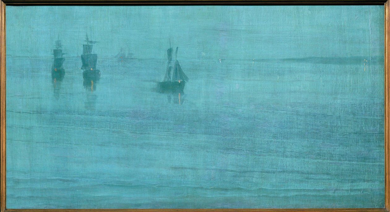 Nocturne, The Solent ... (målning på duk) av James Abbott McNeill Whistler