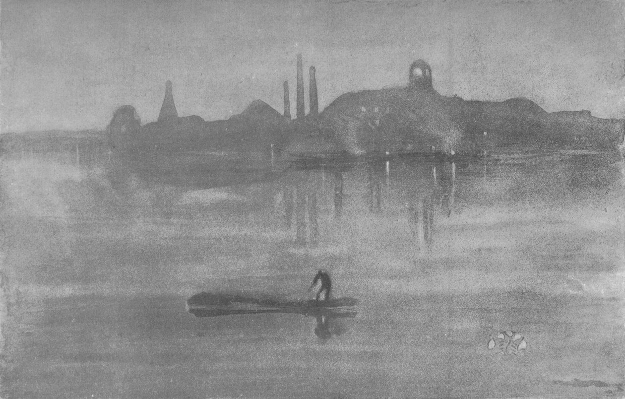 Nocturne: Themsen vid Battersea, 1878, 1904 av James Abbott McNeill Whistler
