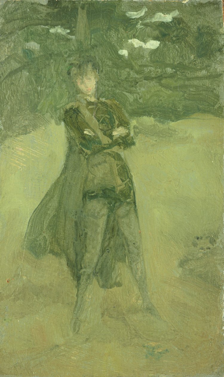 Anteckning i grönt och brunt: Orlando i Coombe, c.1884-85 av James Abbott McNeill Whistler
