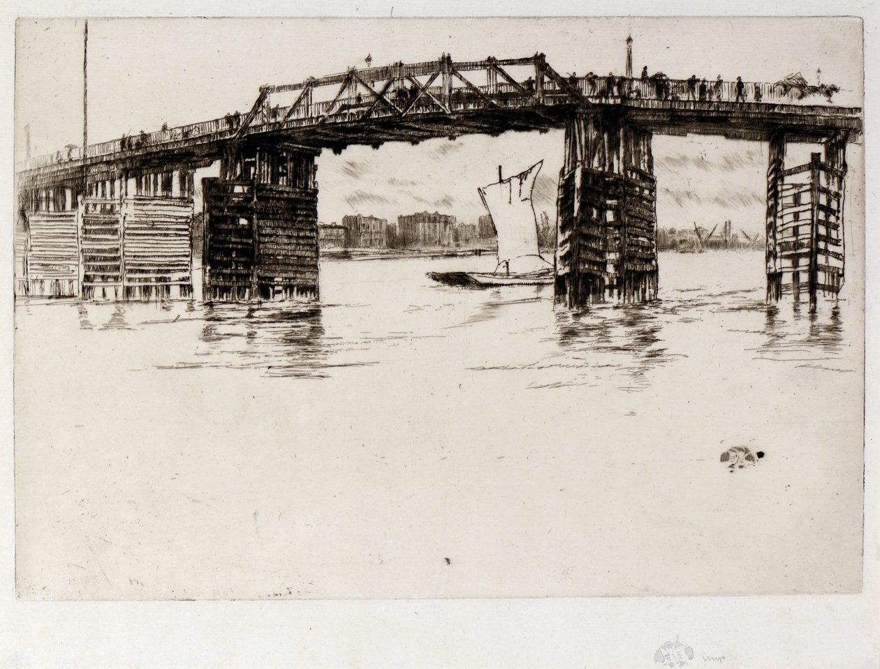Gamla Battersea Bridge av James Abbott McNeill Whistler