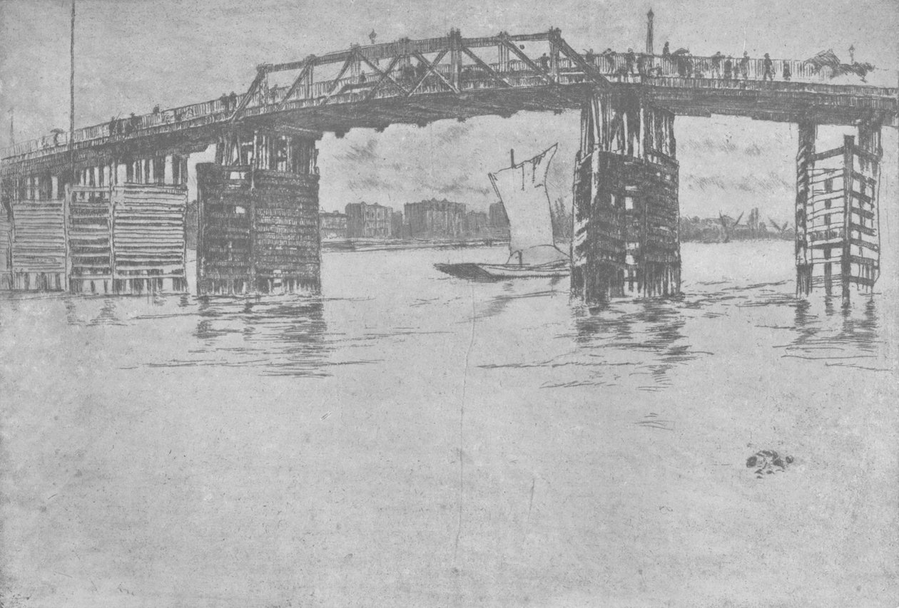 Old Battersea Bridge, 1879, 1904 av James Abbott McNeill Whistler