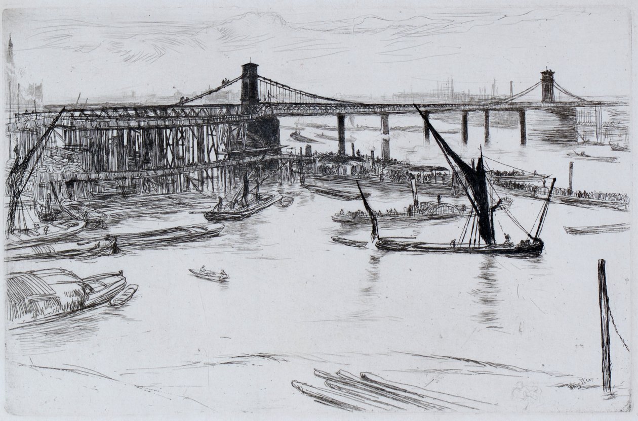Old Hungerford Bridgeswed av James Abbott McNeill Whistler