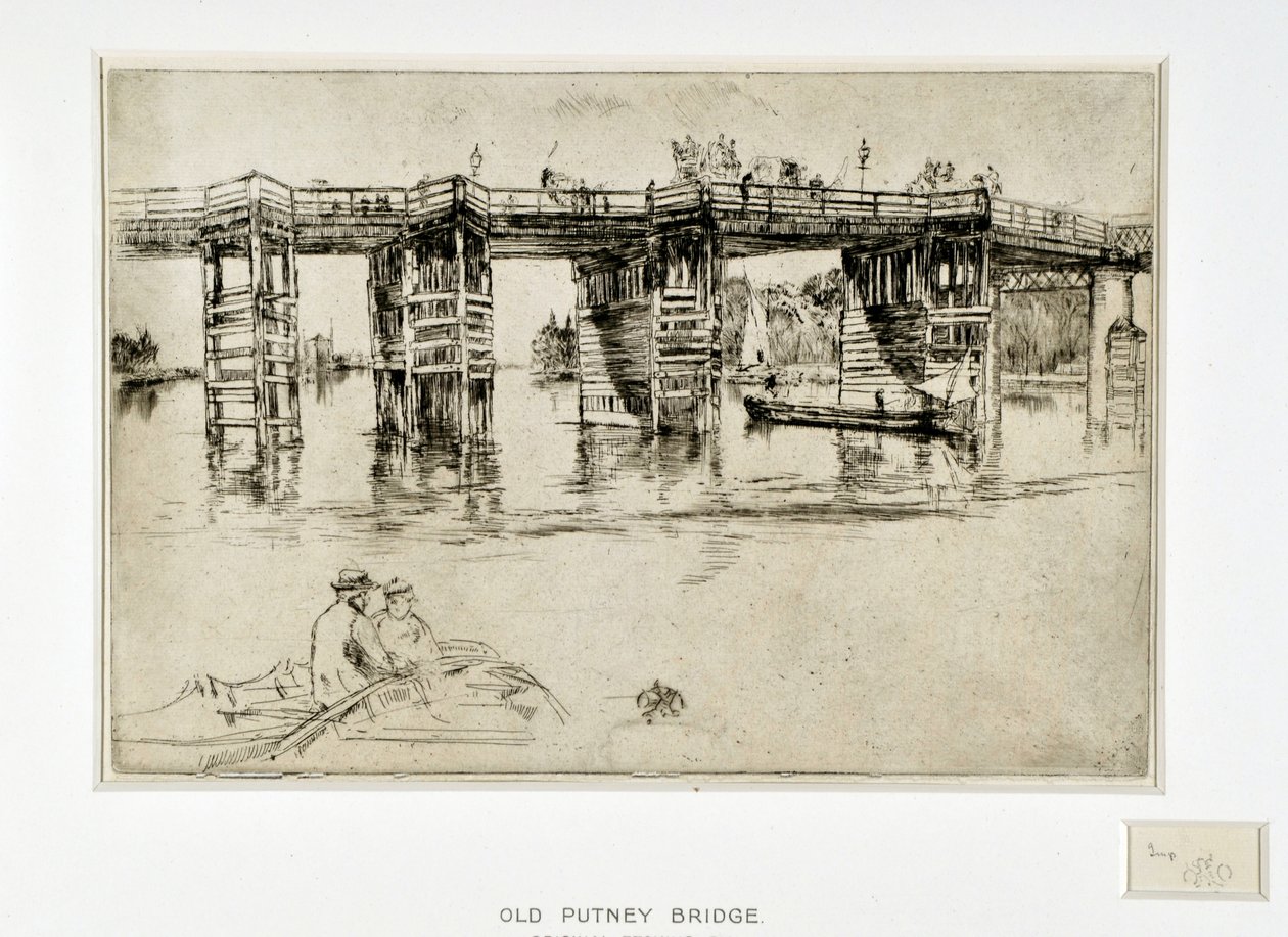 Gamla Putney Bridge av James Abbott McNeill Whistler